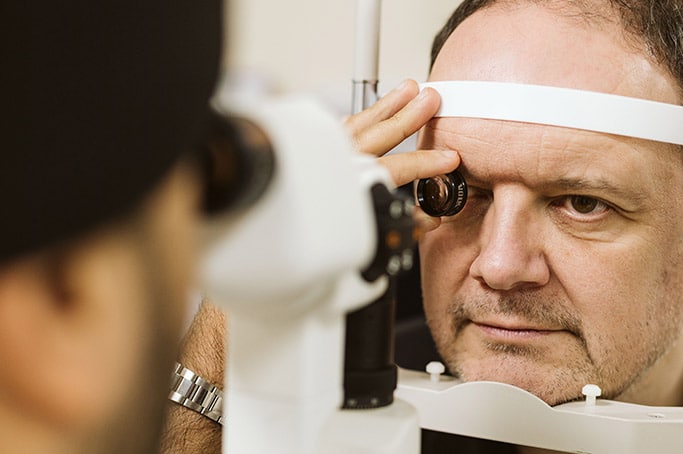 Man having Eye Examination